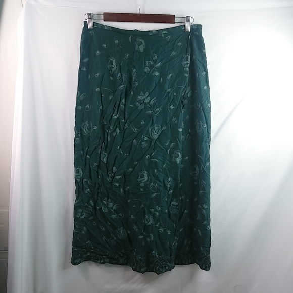 McNaughton 14 Forest Green Floral Victorian Tapestry Skirt Plus - Picture 11 of 13